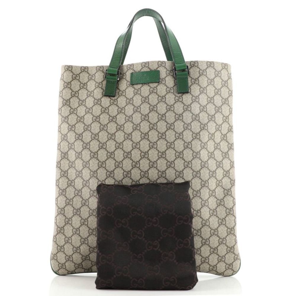 Gucci Joy Plus Flat Tote GG Coated Canvas Large Brown - Picture 2 of 8